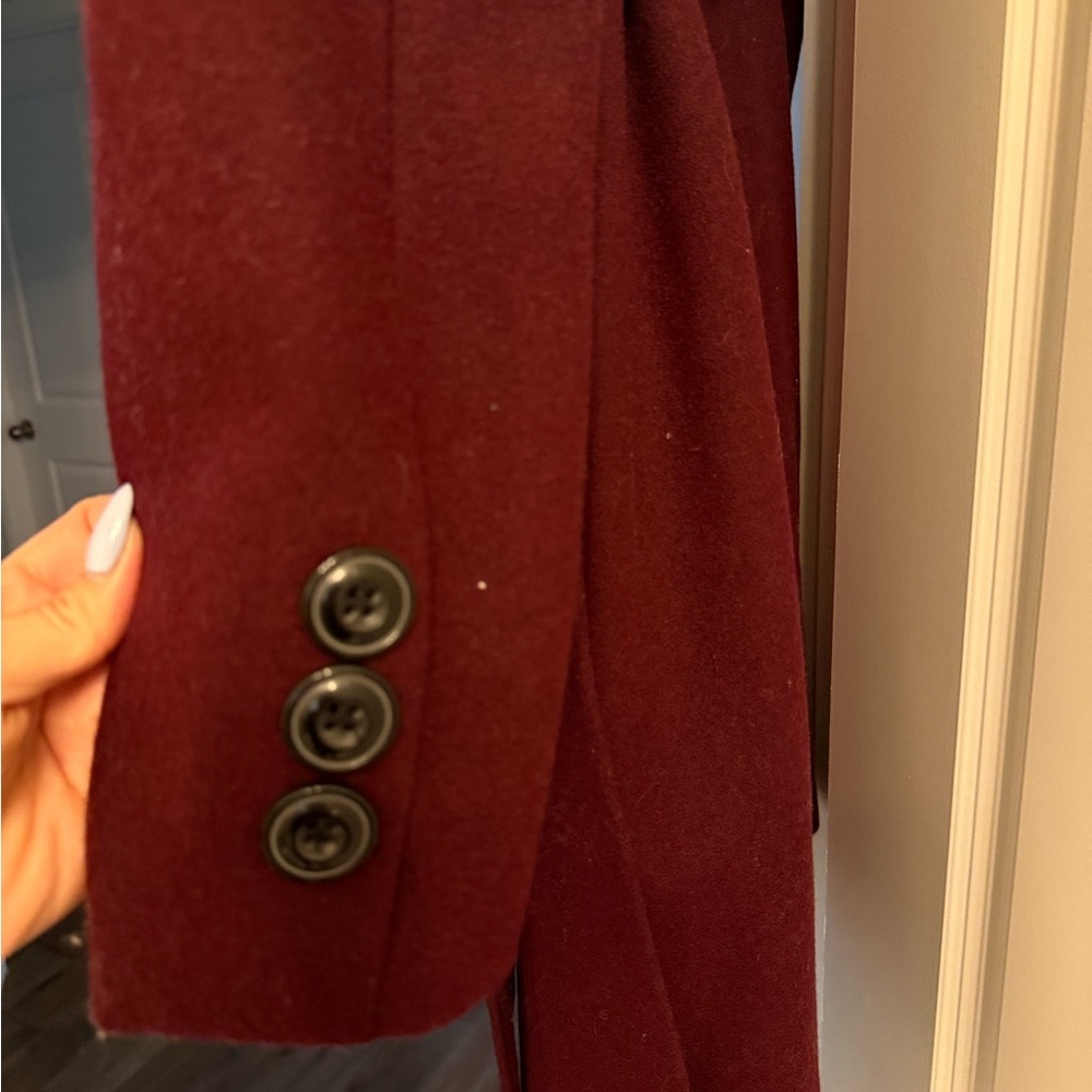 New York & Company Deep Burgundy Trench Coat - Picture 8 of 8